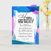 Carte Anniversaire Le Seigneur Vous Bénisse Numéros 6 24 (Fleur jaune)