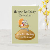 Carte Anniversaire libre d'idiot d'humour pour votre (Fleur jaune)