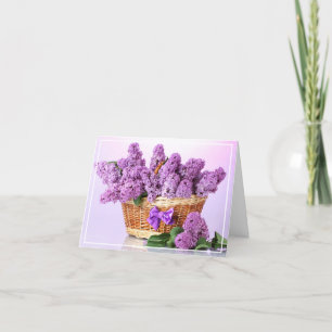 Carte Anniversaire -Lilacs