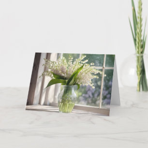 Carte Anniversaire Lily de la Vallée Bouquet