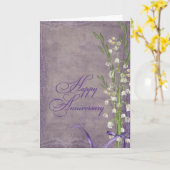 Carte Anniversaire Lily du bouquet de la Vallée (Fleur jaune)