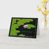 Carte ANNIVERSAIRE Lily Pad (Fleur jaune)