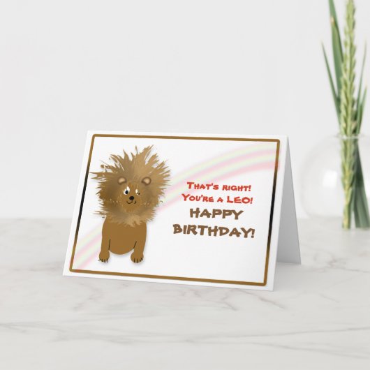 CARTE ANNIVERSAIRE - LION - LION - HUMOUR (Devant)