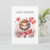 Carte Anniversaire Lion Volant (Debout devant)