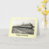 Carte Anniversaire - LNER "Le Couronnement". (Fleur jaune)