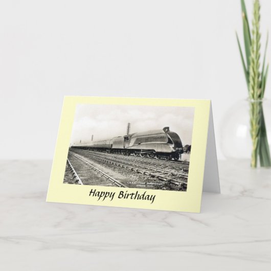 Carte Anniversaire - LNER "Le Couronnement". (Devant)