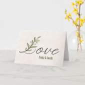 Carte Anniversaire Love Font avec Feuille (Fleur jaune)