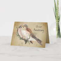 Anniversaire Loved One Kestrel Falcon Faune Bird