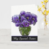 Carte Anniversaire-Ma Carte Soeur Spéciale (Fleur jaune)