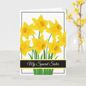 Carte Anniversaire-Ma Carte Soeur Spéciale (Fleur jaune)