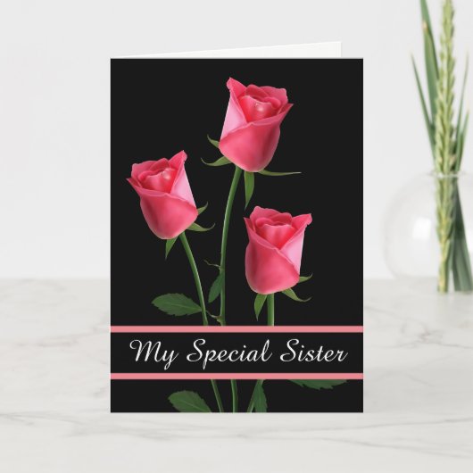 Carte Anniversaire - Ma carte Soeur Spéciale (Devant)