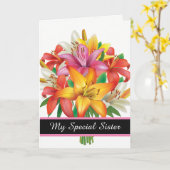 Carte Anniversaire-Ma Carte Soeur Spéciale (Fleur jaune)