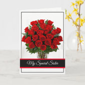 Carte Anniversaire-Ma Carte Soeur Spéciale (Fleur jaune)