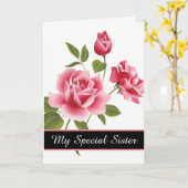 Carte Anniversaire-Ma Carte Soeur Spéciale (Fleur jaune)