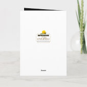 Carte Anniversaire, MA Fille, Rose Jaune dans le jardin (Dos)