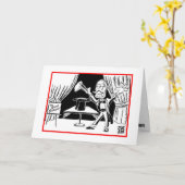 CARTE ANNIVERSAIRE : "MAGIE " (Fleur jaune)