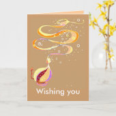 Carte anniversaire magique (Fleur jaune)