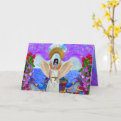 Carte Anniversaire magique (Fleur jaune)