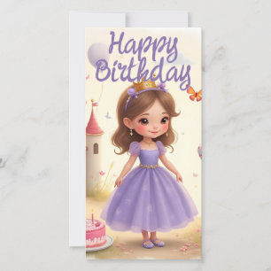Carte Anniversaire magique dans un monde de conte de fée