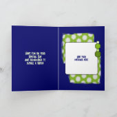 Carte Anniversaire magnifique fils photo vert bleu (Intérieur)