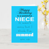 Carte anniversaire magnifique nièce (Fleur jaune)