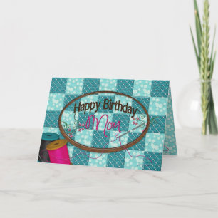 Carte Anniversaire - Maman - Broderie