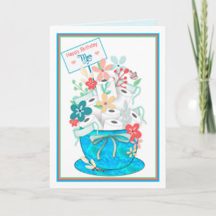 Carte Anniversaire, Maman, Covid-19, Papier Toliet & Fle