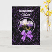 Carte Anniversaire - Maman - Purple Iris (Fleur jaune)