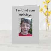 Carte Anniversaire manqué (Fleur jaune)