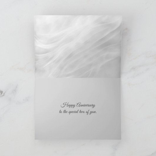 Carte Anniversaire Marbre blanc Abstrait (Intérieur)