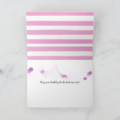 Carte anniversaire marguerites blanches sur bande rose (Intérieur)