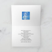 CARTE ANNIVERSAIRE - MARI - BATEAU À VOILE - MER BLEUE (Intérieur)