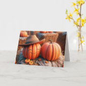 Carte Anniversaire Mariage citrouille (Fleur jaune)