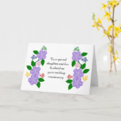 Carte Anniversaire Mariage De La Fille Et Du Mari (Fleur jaune)