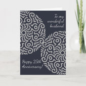Carte Anniversaire Mariage en argent de la marine (Devant)