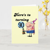 Carte Anniversaire masculin (Fleur jaune)