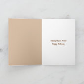 Carte Anniversaire Meerkat portant un Sombrero (Intérieur)