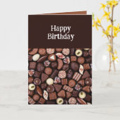 Carte Anniversaire meilleur avec le chocolat amusant (Fleur jaune)