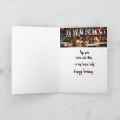 Carte Anniversaire meilleur avec le vin amusant (Intérieur)