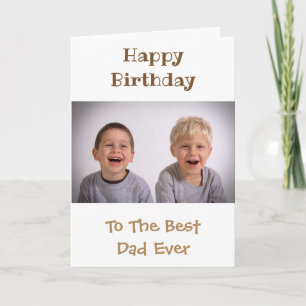 Carte Anniversaire Meilleur Père Jamais Enfants Photo