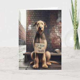 Carte Anniversaire Mention de chien avec panneau en cart