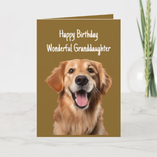 Carte Anniversaire Merveilleuse Petite-fille Golden Retr