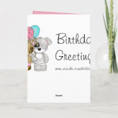 Carte Anniversaire mignon (Dos)