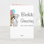Carte Anniversaire mignon (Dos)