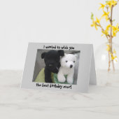 Carte Anniversaire mignon de chien et d'ours (Fleur jaune)