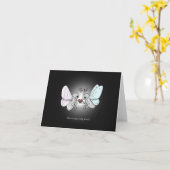 Carte Anniversaire mignon moth Whimsical Gothique (Fleur jaune)