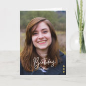 Carte Anniversaire minimaliste moderne personnalisé (Devant)