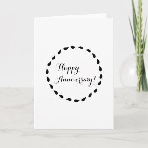 Carte Anniversaire minimaliste noir blanc