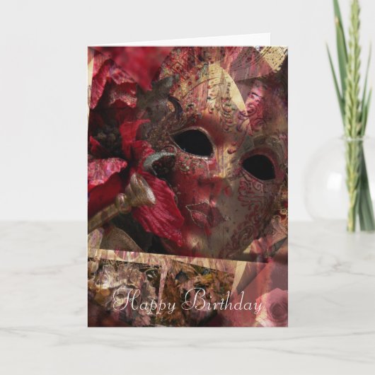 Carte Anniversaire Modern Masks (Devant)
