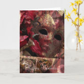 Carte Anniversaire Modern Masks (Fleur jaune)